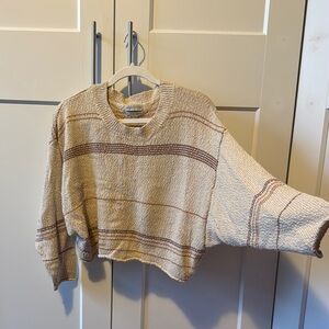 Cozy Knit Sweater with Stripes